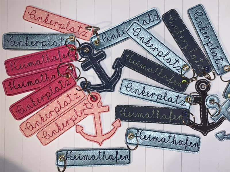 Ankerplatz Schlüsselanhänger - ITH-Stickdatei